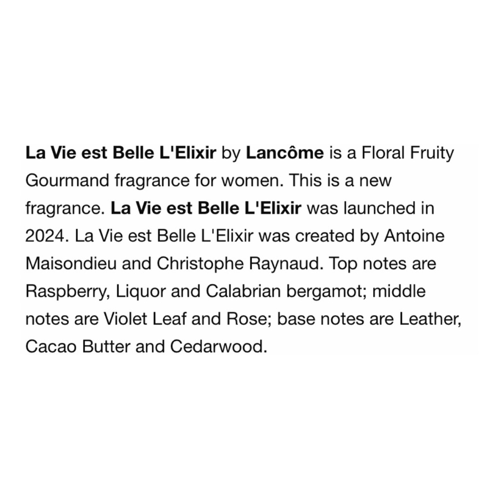 LANCOME La Vie Est Belle L'Élixir L’Eau de Parfum - .14 fl oz NIB - Picture 6 of 6